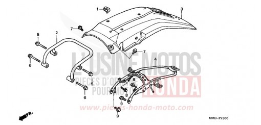 PARAFANGO POSTERIORE XLR125RW di 1998